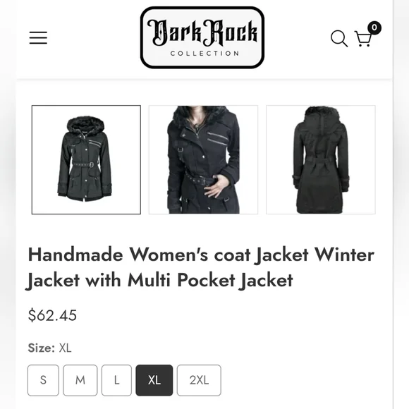 DarkRock Womens Hooded Jacket - Picture 2 of 10